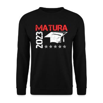 Matura 20203 Maturanten - Unisex Pullover - Schwarz - Vorne - Alina (178cm) & Michal (187cm)