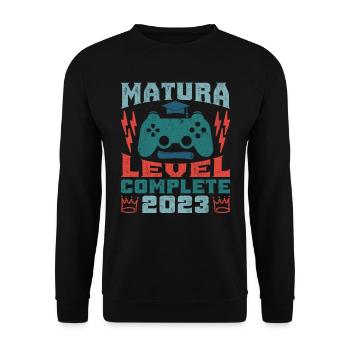 Matura 2023 complete Maturant - Unisex Pullover - Schwarz - Vorne - Alina (178cm) & Michal (187cm)