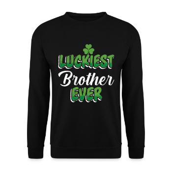 La Saint-Patrick dit le frère le plus chanceux de tous les temps - Sweat-shirt Unisexe - noir - Devant - Alina (178cm) & Michal (187cm)