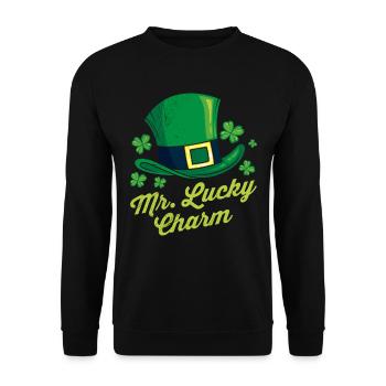 Mr Lucky Charm Irlandais St Patrick - Sweat-shirt Unisexe - noir - Devant - Alina (178cm) & Michal (187cm)