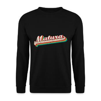 Matura 2023 Maturaball Matura Abschluss - Unisex Pullover - Schwarz - Vorne - Alina (178cm) & Michal (187cm)