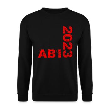 Abi 2023 Abitur - Unisex Pullover - Schwarz - Vorne - Alina (178cm) & Michal (187cm)
