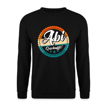Abitur 2023 geschafft Abi Abiturient - Unisex Pullover - Schwarz - Vorne - Alina (178cm) & Michal (187cm)