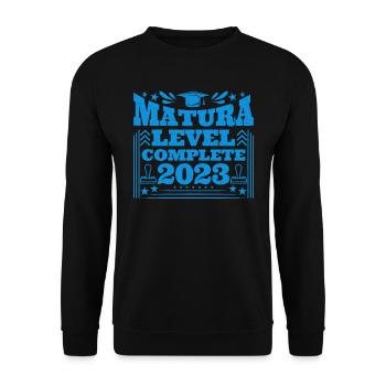 Matura Level Complete 2023 Matura - Unisex Sweatshirt - black - Front - Alina (178cm) & Michal (187cm)