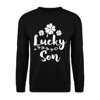 Fils chanceux Irlandais de la Saint-Patrick - Sweat-shirt Unisexe - noir - Devant - Alina (178cm) & Michal (187cm)