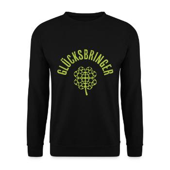 Glücksbringer St Patrick's Day Irland - Unisex Pullover - Schwarz - Vorne - Alina (178cm) & Michal (187cm)
