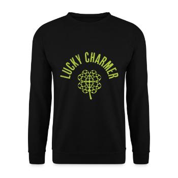Glücksbringer St Patrick's Day Irland - Unisex Pullover - Schwarz - Vorne - Alina (178cm) & Michal (187cm)