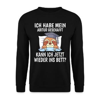 Abitur 2023 Abiturient - Unisex Pullover - Schwarz - Vorne - Alina (178cm) & Michal (187cm)