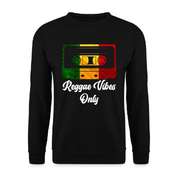 Reggae Vibes Only Reggae Afro - Unisex Pullover - Schwarz - Vorne - Alina (178cm) & Michal (187cm)