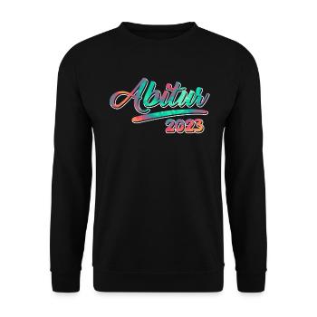 Abitur 2023 geschafft Abi Abiturient - Unisex Pullover - Schwarz - Vorne - Alina (178cm) & Michal (187cm)