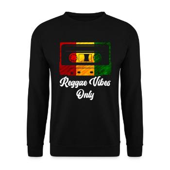 Reggae Vibes Only Reggae Afro - Unisex Pullover - Schwarz - Vorne - Alina (178cm) & Michal (187cm)