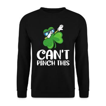 Can't Pinch This St. Patrick's Day Quote - Unisex Sweatshirt - black - Front - Alina (178cm) & Michal (187cm)