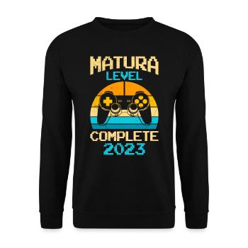 Matura Level complete Matura 2023 - Unisex Pullover - Schwarz - Vorne - Alina (178cm) & Michal (187cm)