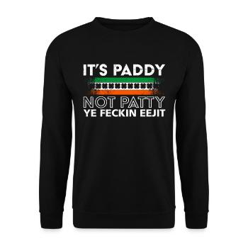 It's Paddy not Patty St. Patrick's Day Ireland - Unisex Sweatshirt - black - Front - Alina (178cm) & Michal (187cm)