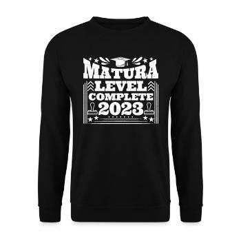 Matura Level Complete 2023 Matura - Unisex Pullover - Schwarz - Vorne - Alina (178cm) & Michal (187cm)