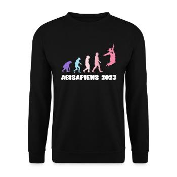Abisapiens 2023 Abitur Abi 2023 Abiturienten - Unisex Pullover - Schwarz - Vorne - Alina (178cm) & Michal (187cm)