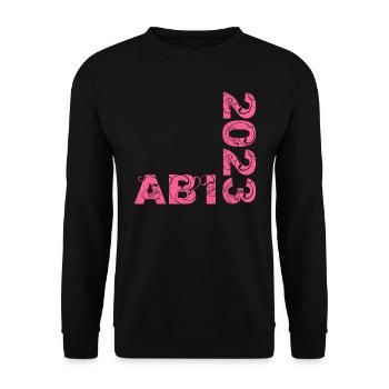 Abi 2023 Abitur - Unisex Pullover - Schwarz - Vorne - Alina (178cm) & Michal (187cm)
