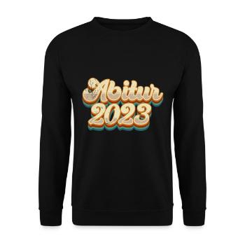 Abi 2023 Abitur Abiturient - Unisex Pullover - Schwarz - Vorne - Alina (178cm) & Michal (187cm)