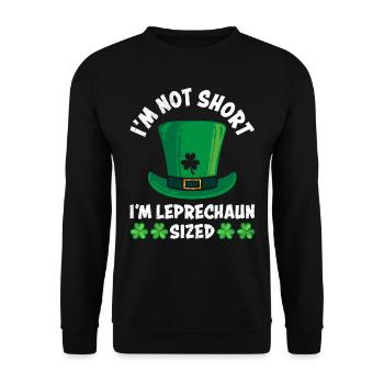 Not small Leprechaun sized St Patrick's Day - Unisex Sweatshirt - black - Front - Alina (178cm) & Michal (187cm)