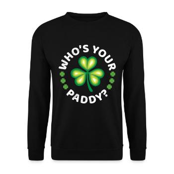 Who's your Paddy? Irland St Patrick’s Day - Unisex Pullover - Schwarz - Vorne - Alina (178cm) & Michal (187cm)
