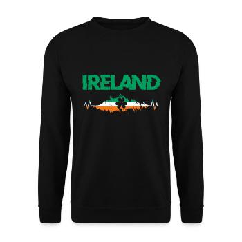Irlande Trèfle Irlandais Irlandais Saint-Patrick - Sweat-shirt Unisexe - noir - Devant - Alina (178cm) & Michal (187cm)
