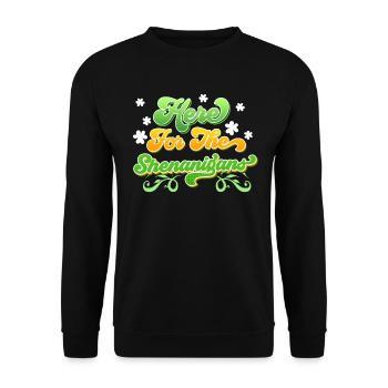 Here for the players of Shenanigans - Unisex Sweatshirt - black - Front - Alina (178cm) & Michal (187cm)