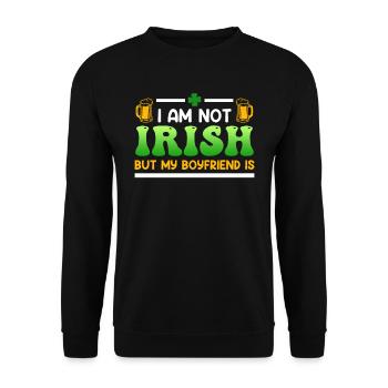 Irischer Freund St. Patrick’s Day - Unisex Pullover - Schwarz - Vorne - Alina (178cm) & Michal (187cm)