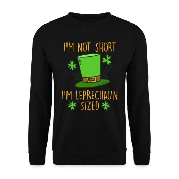 Leprechaun Size Little Friend St. Patrick's Day - Unisex Sweatshirt - black - Front - Alina (178cm) & Michal (187cm)