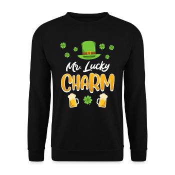 Mr Lucky Charm St. Patrick’s Day Men - Sweat-shirt Unisexe - noir - Devant - Alina (178cm) & Michal (187cm)