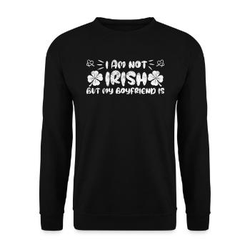 Irish friend St Patrick's Day - Unisex Sweatshirt - black - Front - Alina (178cm) & Michal (187cm)