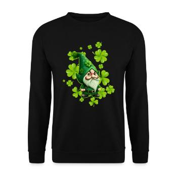 Leprechaun St. Patrick’s Day Goblin Clover - Sweat-shirt Unisexe - noir - Devant - Alina (178cm) & Michal (187cm)