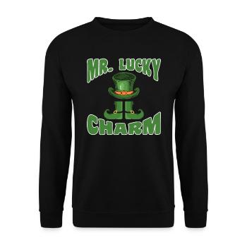 Mr Lucky Charm Glücksbringer Saint-Patrick - Sweat-shirt Unisexe - noir - Devant - Alina (178cm) & Michal (187cm)