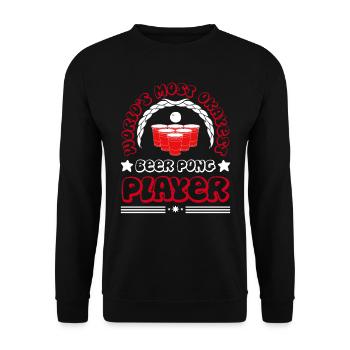 Meilleur joueur de beer pong au monde Jeu à boire Beer Pong - Sweat-shirt Unisexe - noir - Devant - Alina (178cm) & Michal (187cm)
