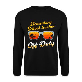 Classe d’école primaire de vacances Enseignant en congé Enseignant - Sweat-shirt Unisexe - noir - Devant - Alina (178cm) & Michal (187cm)