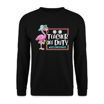 Zweite Klasse Klassenlehrer auf Ferien Lehrer - Unisex Pullover - Schwarz - Vorne - Alina (178cm) & Michal (187cm)
