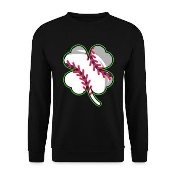 Joueur de baseball Clover Lucky Charm - Sweat-shirt Unisexe - noir - Devant - Alina (178cm) & Michal (187cm)