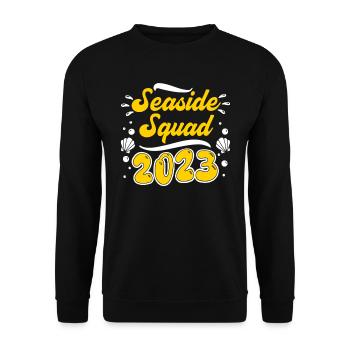 Seaside Squad 2023 Holiday with friends Party - Unisex Sweatshirt - black - Front - Alina (178cm) & Michal (187cm)