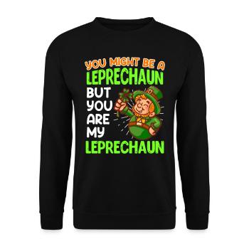 You are my Leprechaun St. Patrick's Day - Unisex Sweatshirt - black - Front - Alina (178cm) & Michal (187cm)