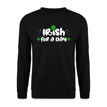 Irlandais d’un jour Saint-Patrick - Sweat-shirt Unisexe - noir - Devant - Alina (178cm) & Michal (187cm)