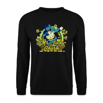 Mr Lucky Charm Glücksbringer Saint-Patrick - Sweat-shirt Unisexe - noir - Devant - Alina (178cm) & Michal (187cm)