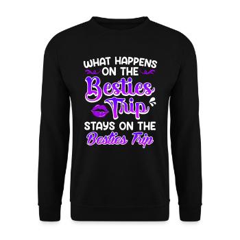 Beasties Trip Friends Summer Holiday Spring Break - Unisex Sweatshirt - black - Front - Alina (178cm) & Michal (187cm)