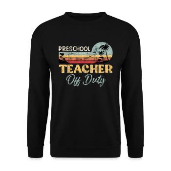 Kindergarten School Teachers off duty teachers - Unisex Sweatshirt - black - Front - Alina (178cm) & Michal (187cm)