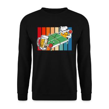 Party Beer Pong Beer Pong Table Beer Pong - Unisex Sweatshirt - black - Front - Alina (178cm) & Michal (187cm)