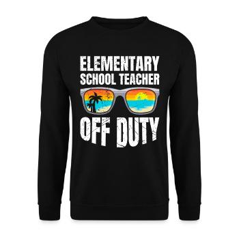 Classe d’école primaire de vacances Enseignant en congé Enseignant - Sweat-shirt Unisexe - noir - Devant - Alina (178cm) & Michal (187cm)