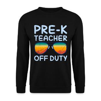Vorschule Kindergarten Erzieher off duty Lehrer - Unisex Pullover - Schwarz - Vorne - Alina (178cm) & Michal (187cm)