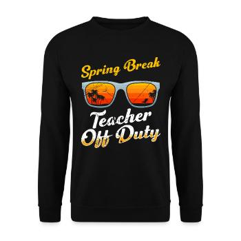 Enseignant de la semaine de relâche Enseignant en congé scolaire - Sweat-shirt Unisexe - noir - Devant - Alina (178cm) & Michal (187cm)
