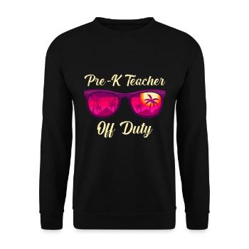 Vorschule Kindergarten Erzieher off duty Lehrer - Unisex Pullover - Schwarz - Vorne - Alina (178cm) & Michal (187cm)