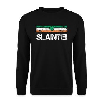 Slainte Ireland Toast - Unisex Sweatshirt - black - Front - Alina (178cm) & Michal (187cm)
