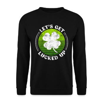 Ayons de la chance pour la Saint-Patrick de Clover - Sweat-shirt Unisexe - noir - Devant - Alina (178cm) & Michal (187cm)