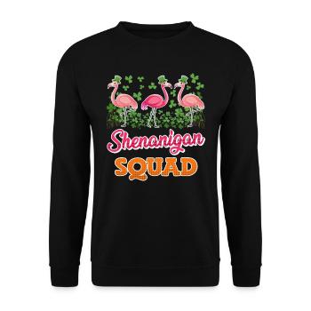 Escadrille Flamingo Shenanigan Saint-Patrick - Sweat-shirt Unisexe - noir - Devant - Alina (178cm) & Michal (187cm)